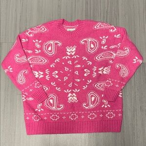 American Eagle Outfitters Pink Patterned Women's Sweater